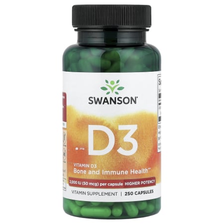Vitamina D-3 2000 IU, Swanson, 250 capsule SW1210, 2000 IU, 250 Caps, 03.2027