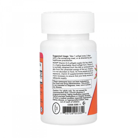 Vitamina D3, 10.000 IU, Now Foods, 240 softgels [2]