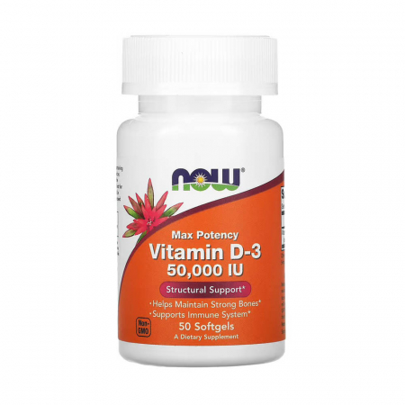 CATEGORII AFECTIUNI - Vitamina D3, 50.000 IU, Now Foods, 50 softgels