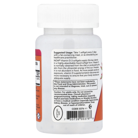 Vitamina D3, 10.000 IU, Now Foods, 120 softgels [2]