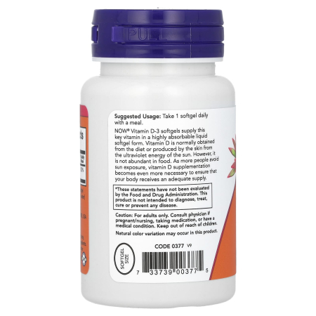 Vitamina D3, 2000 IU, Now Foods, 240 softgels [2]