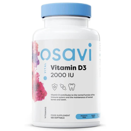 Vitamin D3, 2000 IU, Osavi, 120 softgels, 2000 IU, 120 Softgels, 04.2028