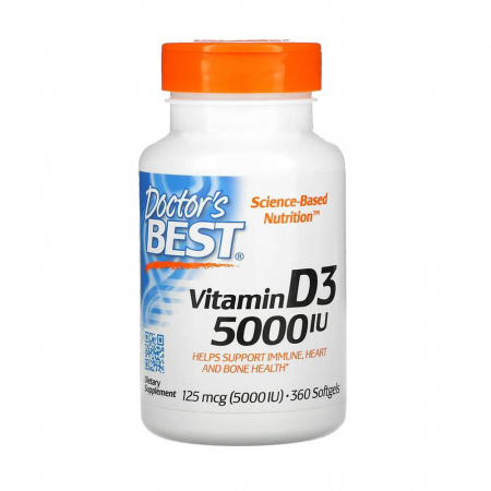 AFECTIUNI ALE TIROIDEI - Vitamin D3, 5000 IU - 180 softgels