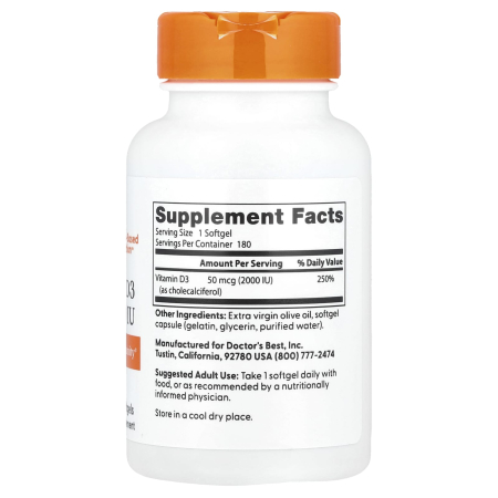 Vitamin D3, 5000 IU - 180 softgels [1]
