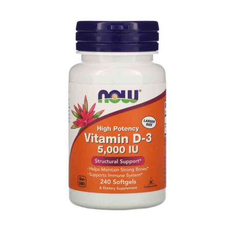 CATEGORII AFECTIUNI - Vitamina D3, 5000 IU, Now Foods, 240 softgels