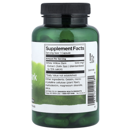 White Willow Bark Extract, 500 mg, Swanson, 120 capsule SWH148 [1]