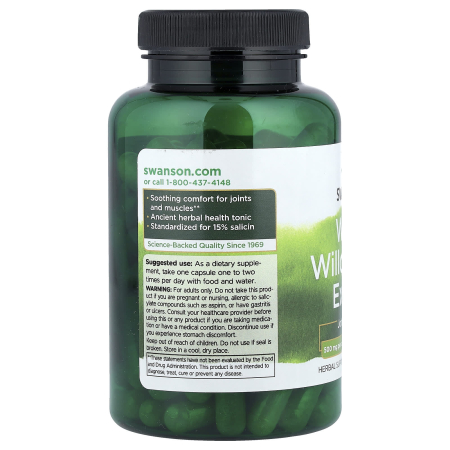 White Willow Bark Extract, 500 mg, Swanson, 120 capsule SWH148 [2]