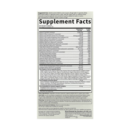 Whole Food Multivitamin Family, Garden of Life, 120 capsule [1]