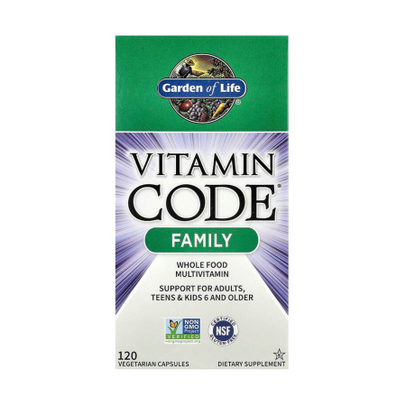 Garden of Life - Whole Food Multivitamin Family, Garden of Life, 120 capsules