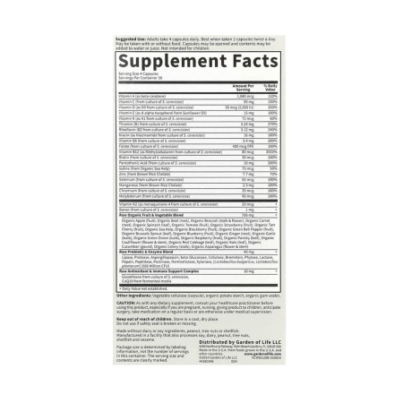 Whole Food Multivitamin For 50 & Wiser Women, Garden of Life, 120 capsules [1]