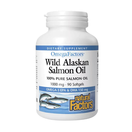 Natural Factors - Wild Alaskan Salmon Oil, Natural Factors, 90 softgels