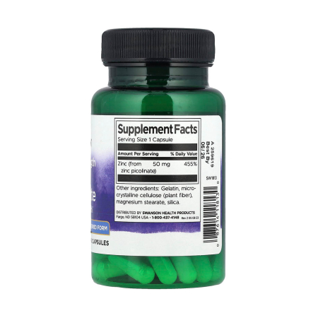 Zinc Picolinate Extra Strength, 50 mg, Swanson, 60 capsule SW1813 [1]