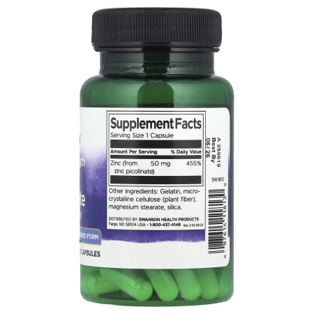 Zinc Picolinate Extra Strength, 50 mg, Swanson, 60 capsule SW1813 [1]