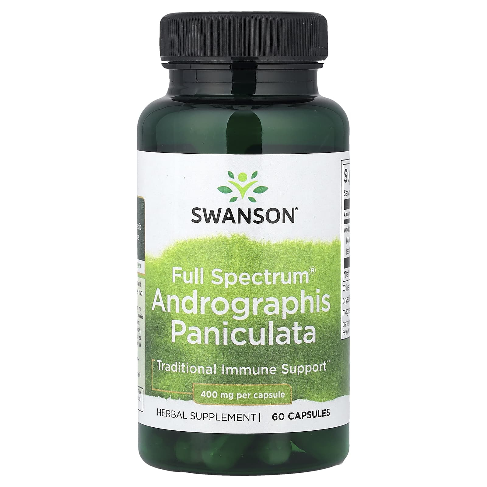 Andrographis Paniculata, 400mg, Swanson, 60 capsule SW1426 03.2026