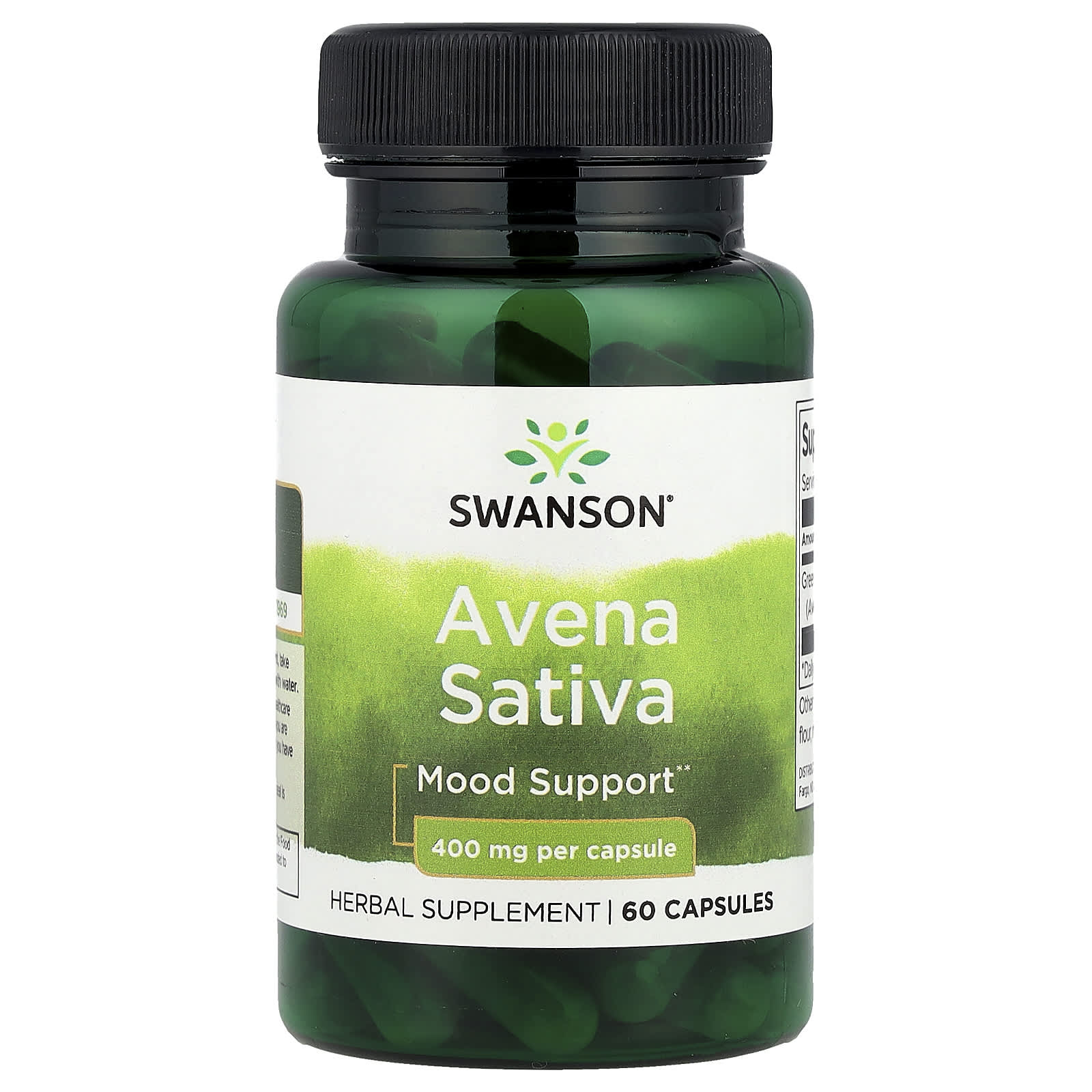 anvelope 400/60 15.5 Avena Sativa (Ovaz Verde), 400 mg, Swanson, 60 capsule SW1301 09.2027