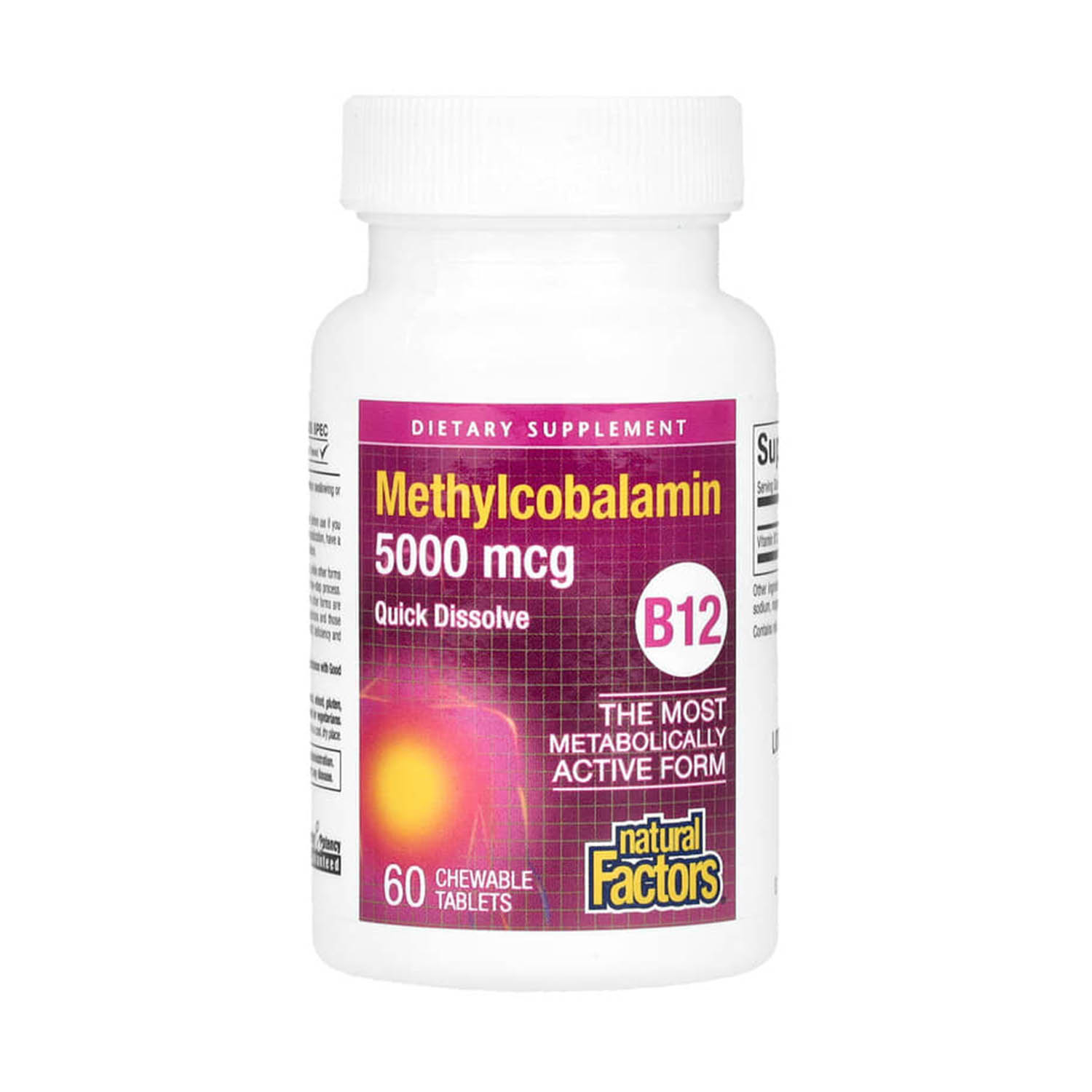 Bestvite Vitamin B12 (Methylcobalamin) 5000mcg - 240 Vegetarian Capsules, Exp 02/2027