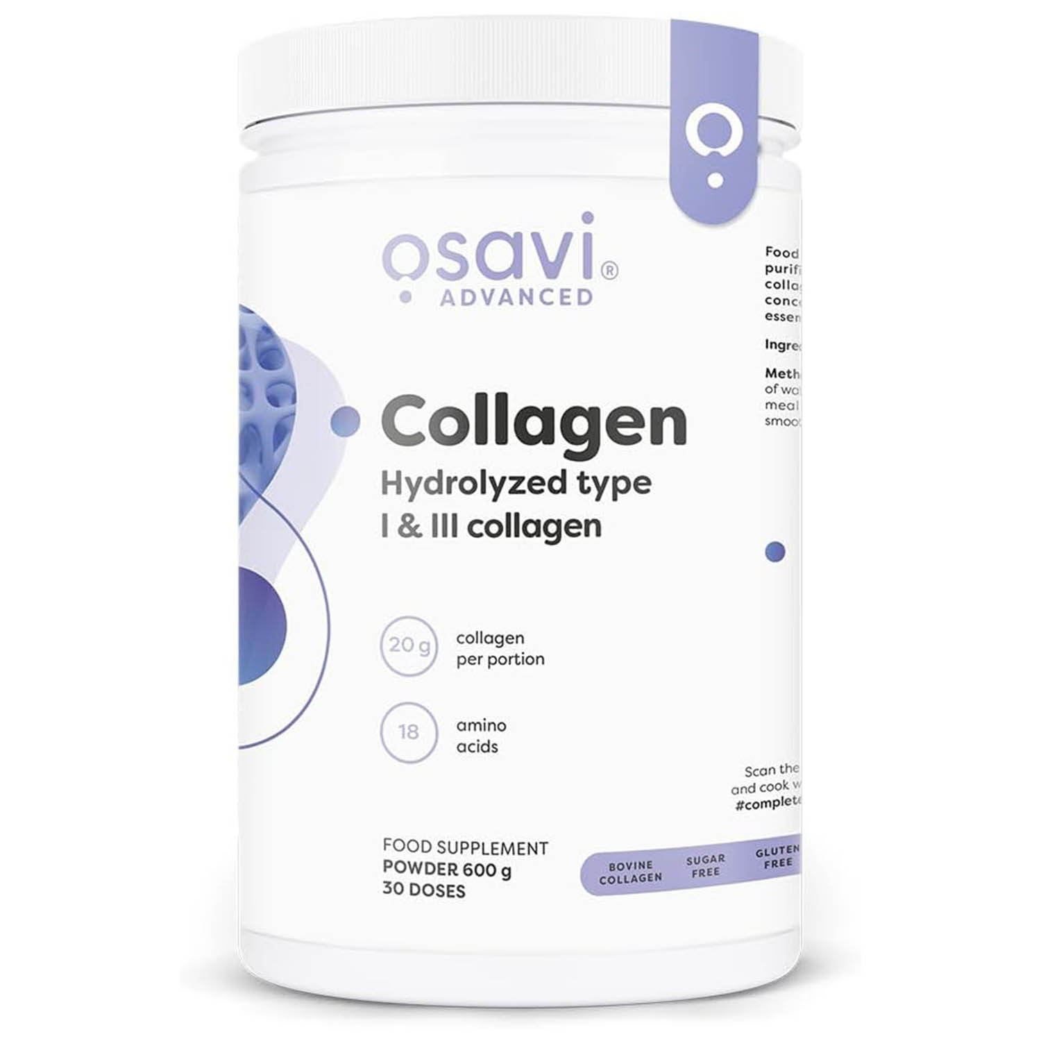 the ordinary buffet + copper peptides 1 Collagen Peptides, Hydrolyzed type I  III, Osavi, 600g n/a, 600 g