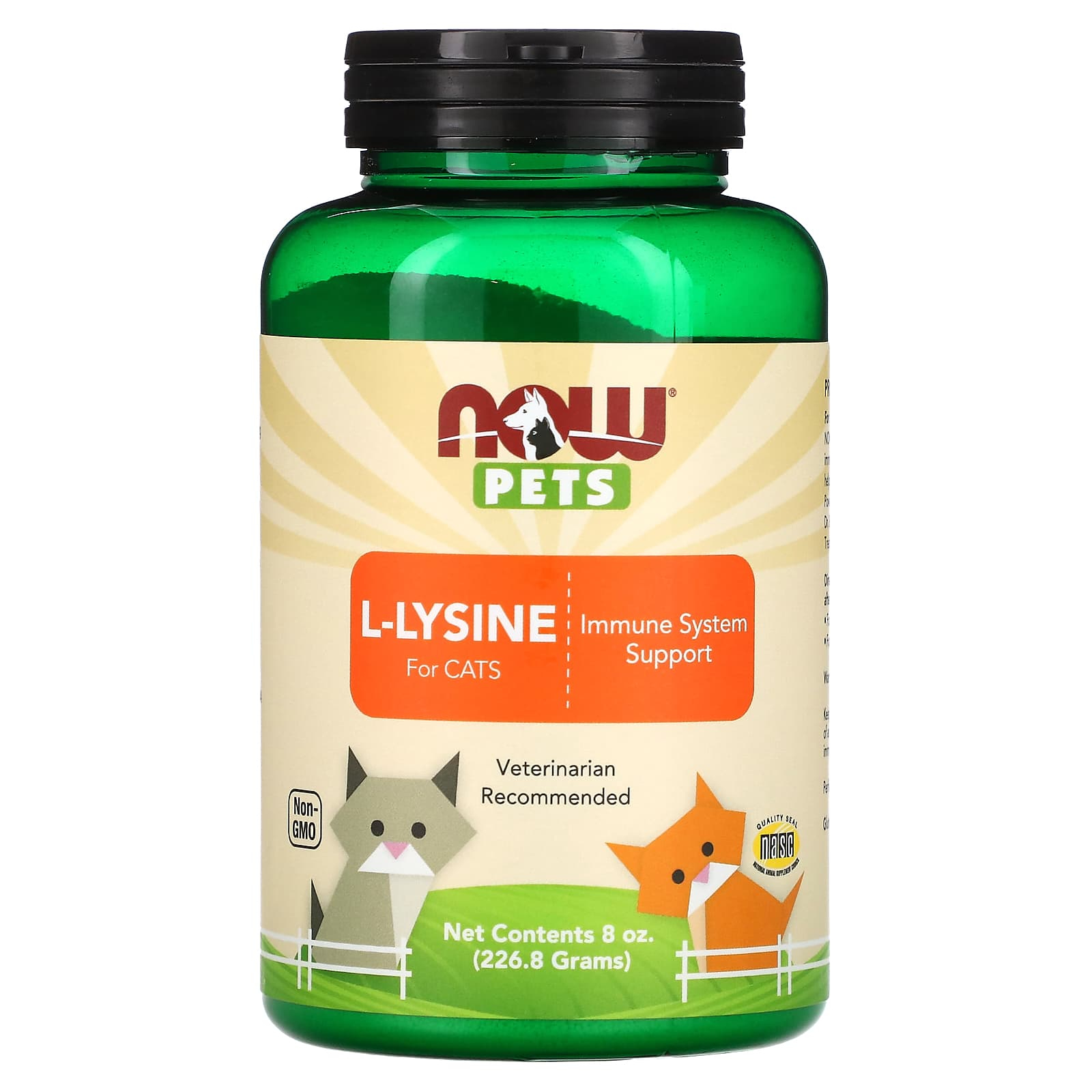 păr (pom fructifer) L-Lysine pentru Pisici, Now Foods Pets, 226g 10.2027