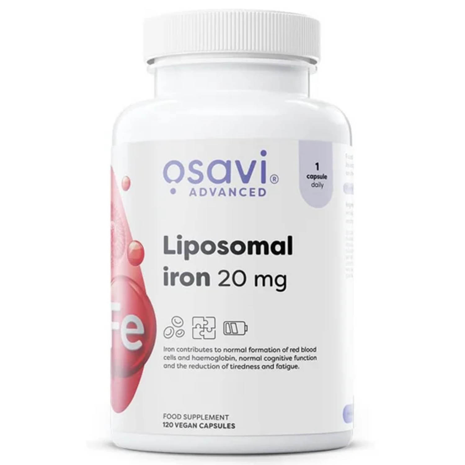 thyroid caps Liposomal Iron, 20mg, Osavi, 120 capsule 120 Caps, 03.2028