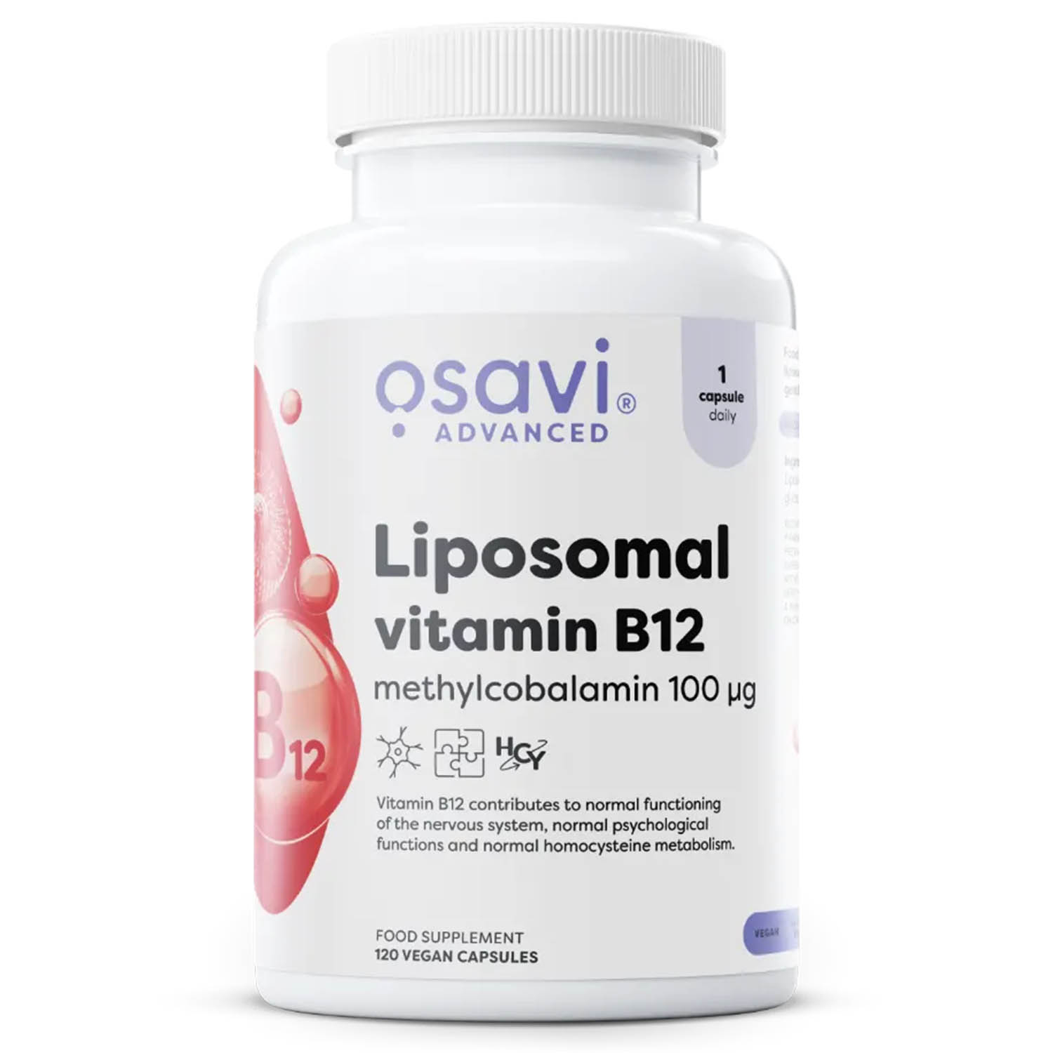 vitamine prenatale Liposomal Vitamin B12, Methylcobalamin, Osavi, 120 capsule n/a, 120 Veg Caps