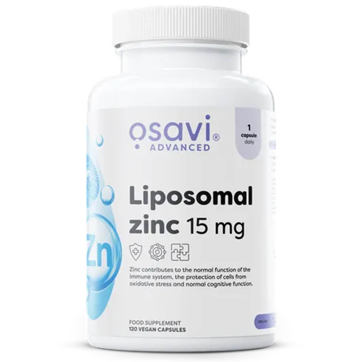 păr (pom fructifer) Liposomal Zinc, 15 mg, Osavi, 120 capsule n/a, 120 Veg Caps
