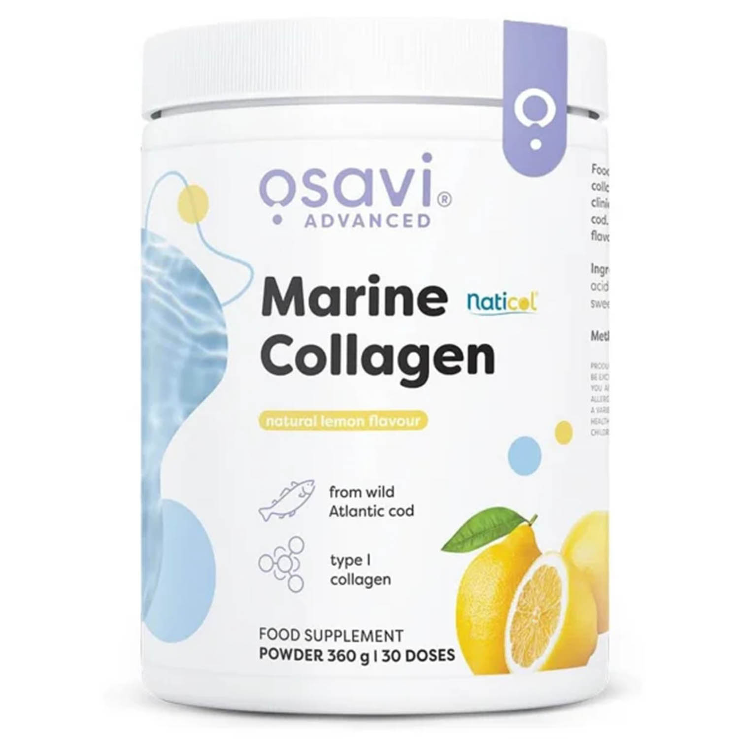 masti chirurgicale Marine Collagen Type I, Osavi, 360g Limonada, 12.2027