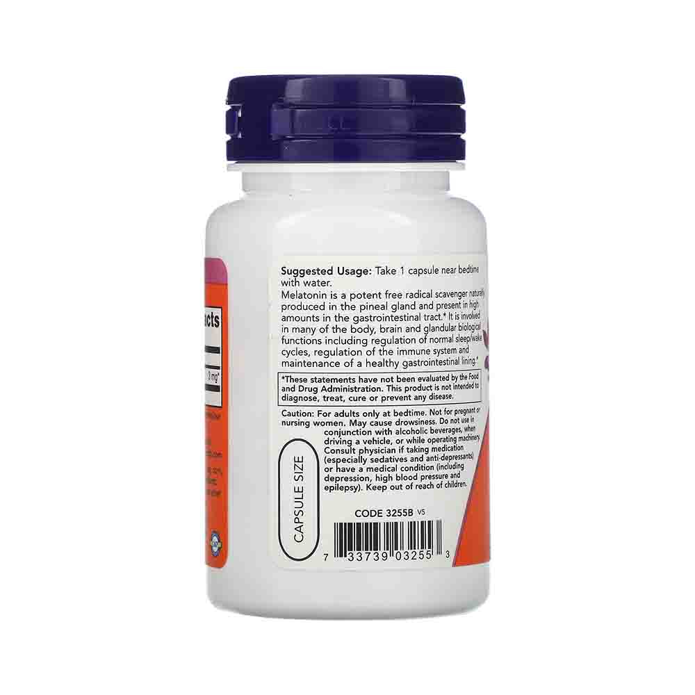 Melatonin (Melatonina) 3mg, Now Foods, 180 Capsule