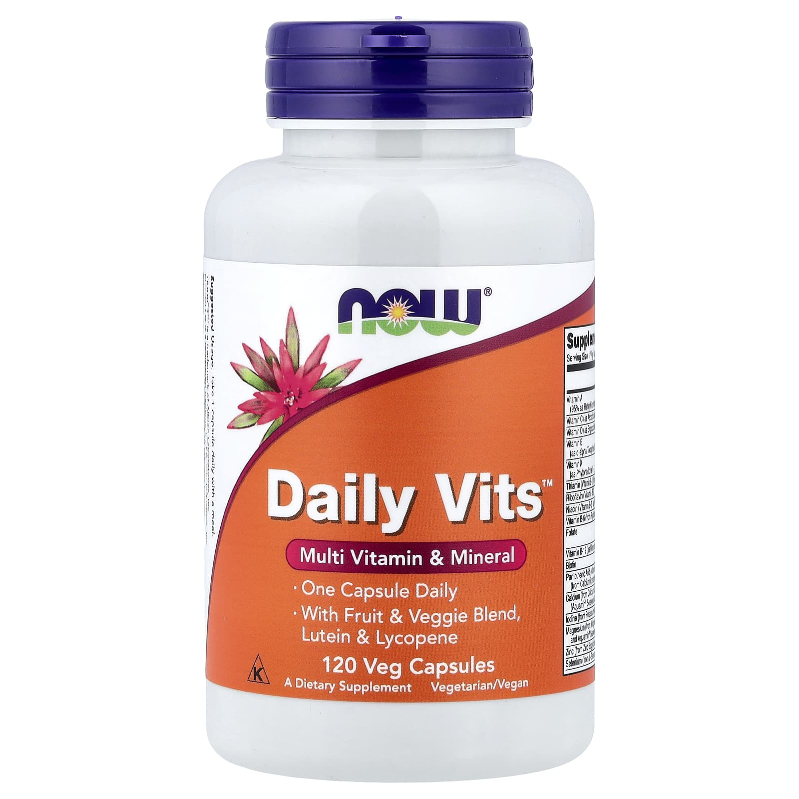 Multivitamine Daily Vits, Now Foods, 120 capsule 120 Veg Caps, Capsule, 11.2026