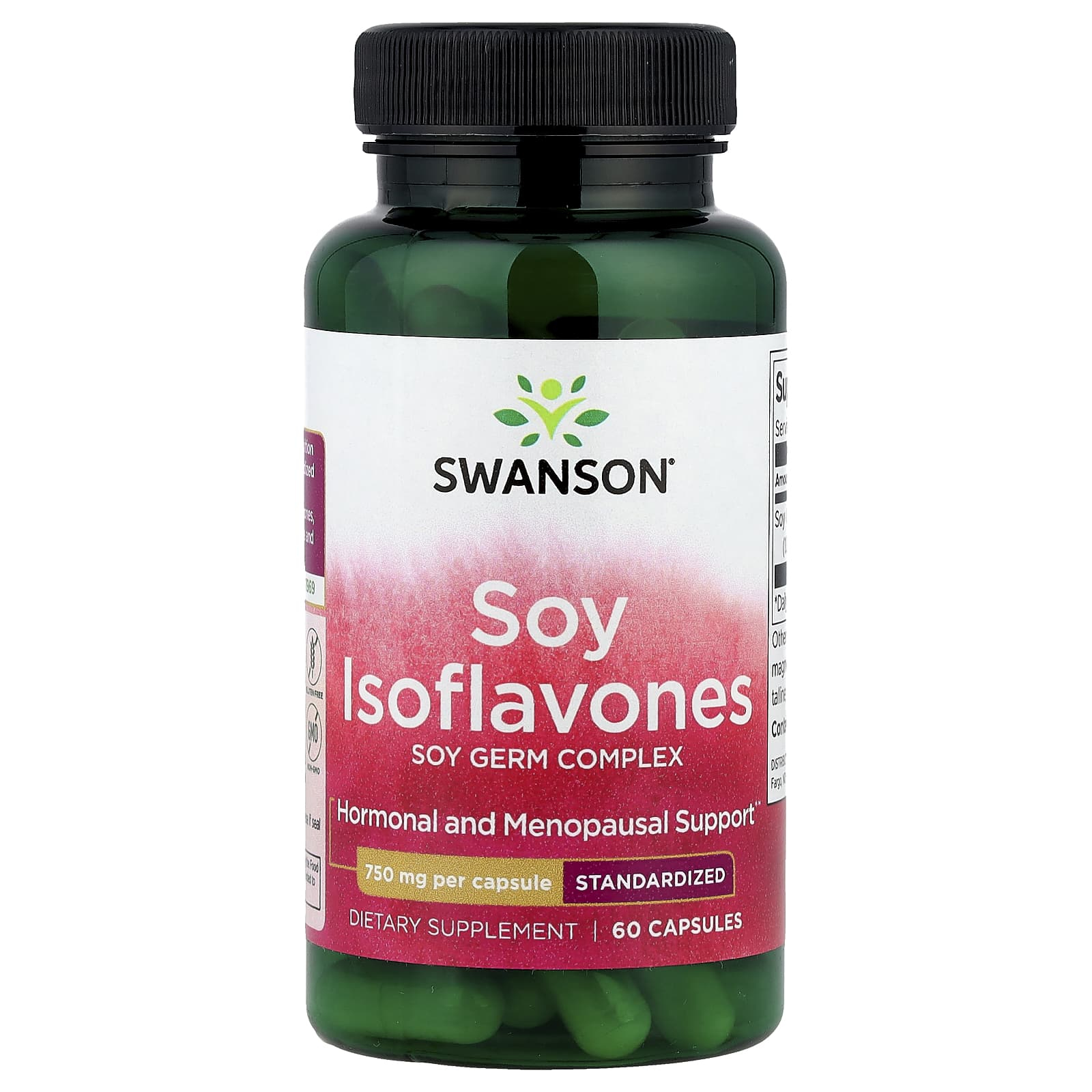 poze cu soy lună Soy Isoflavones, 750 mg, Swanson, 60 capsule SW1559 05.2027