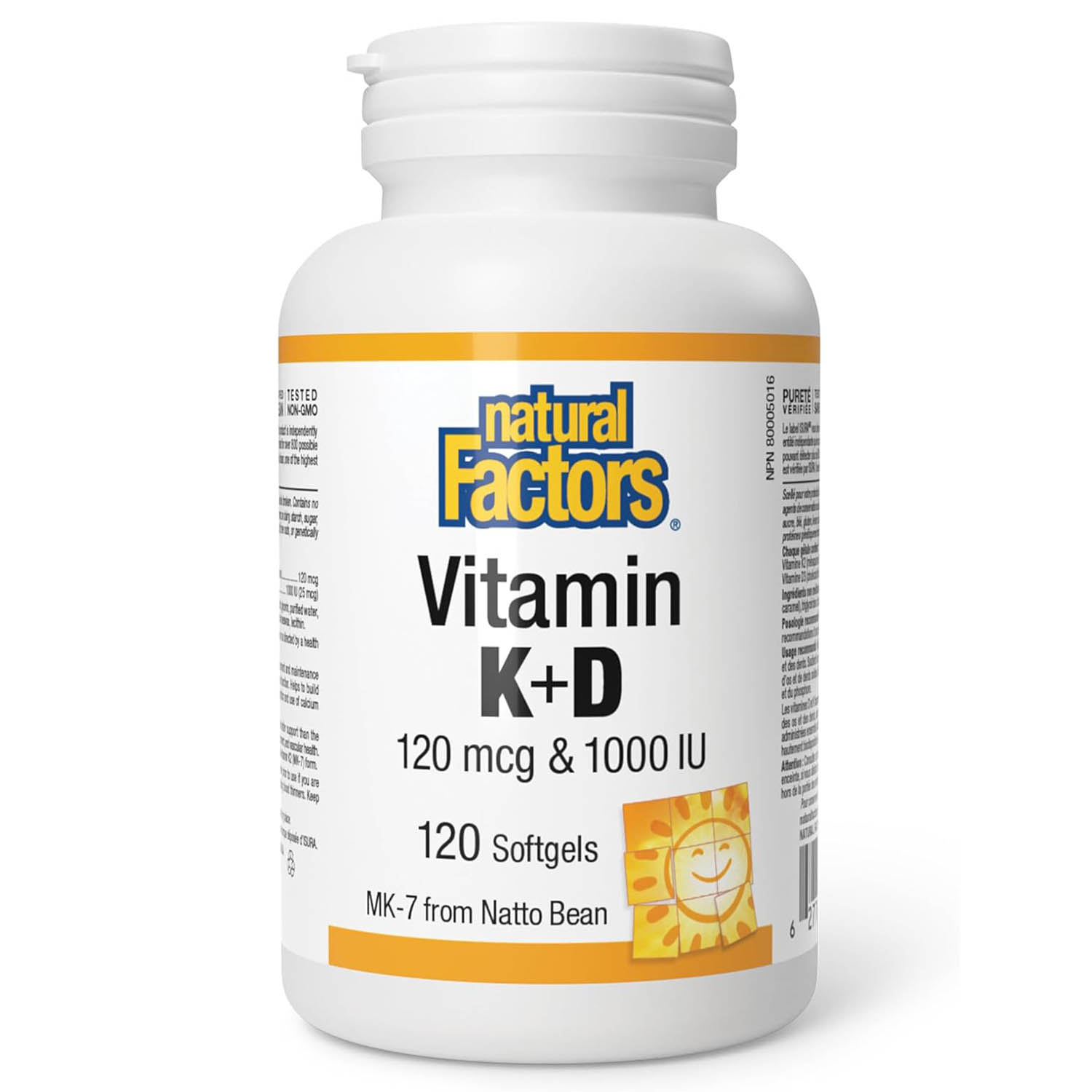 the ordinary natural moisturizing factors + ha Vitamin D3 + K2 MK7, 1000 IU  120 mcg, Natural Factors, 120 softgels 10.2028, 120 Softgels