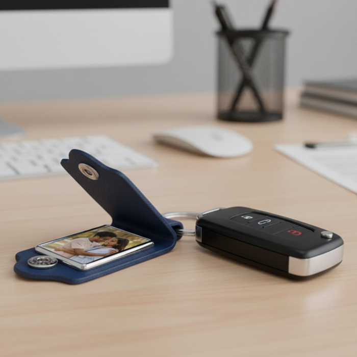 Breloc din piele personalizat cu poza [4]