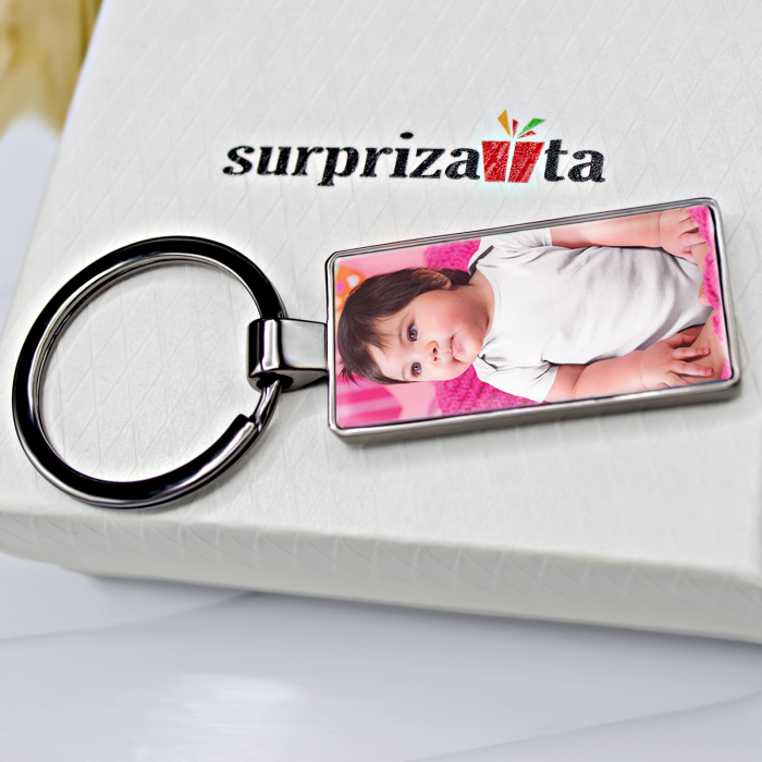 Breloc personalizat cu poza si "Condu cu grija Tati" [5]