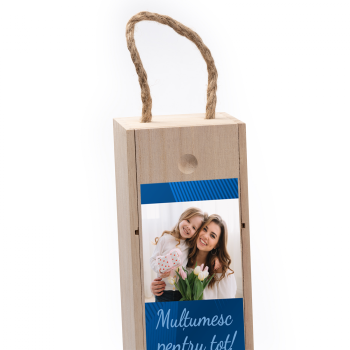 Cutie de vin personalizata cu model si 2 poze [4]
