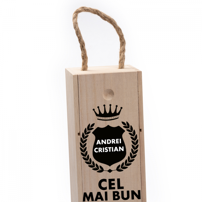 Cutie de vin personalizata cu model PRIETEN cu o poza si text [4]