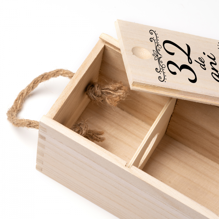 Cutie de vin personalizata cu model ANIVERSARE cu o poza si text [3]