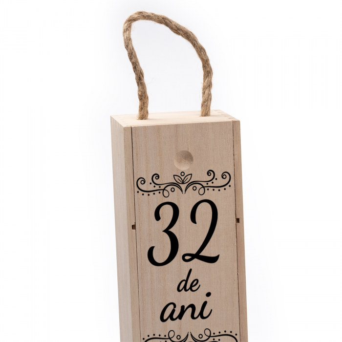 Cutie de vin personalizata cu model ANIVERSARE cu o poza si text [4]