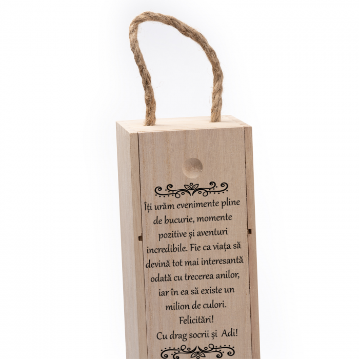 Cutie de vin personalizata cu model La multi ani 3 [4]