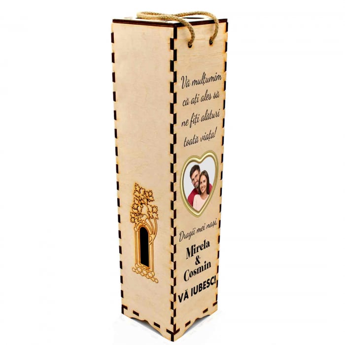 Cutie de vin personalizata cu model NASI cu o poza si text [4]