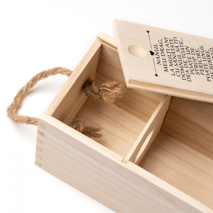 Cutie de vin personalizata cu model cu text Nasi [3]