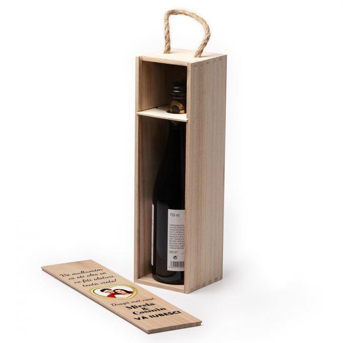 Cutie de vin personalizata cu model NASI cu o poza si text [5]