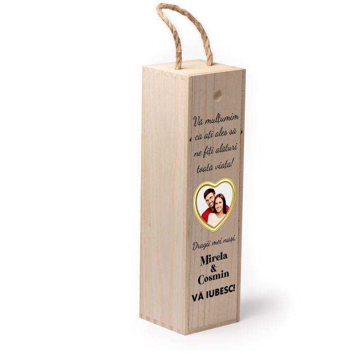 Cutie de vin personalizata cu model NASI cu o poza si text [2]