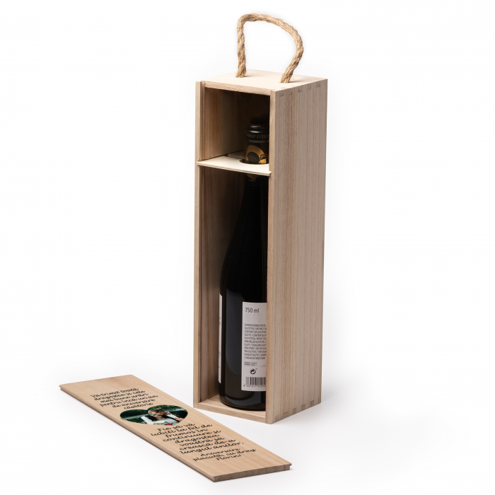Cutie de vin personalizata cu model Aniversare Casatorie [5]