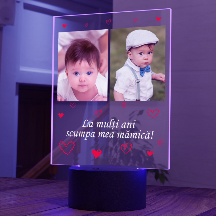 Lampa 3D luminoasa personalizata pentru mama [2]