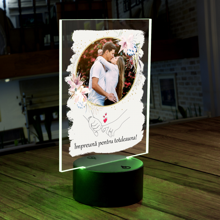 Lampa 3D luminoasa personalizata Spotify cu poza Remember Forever [1]