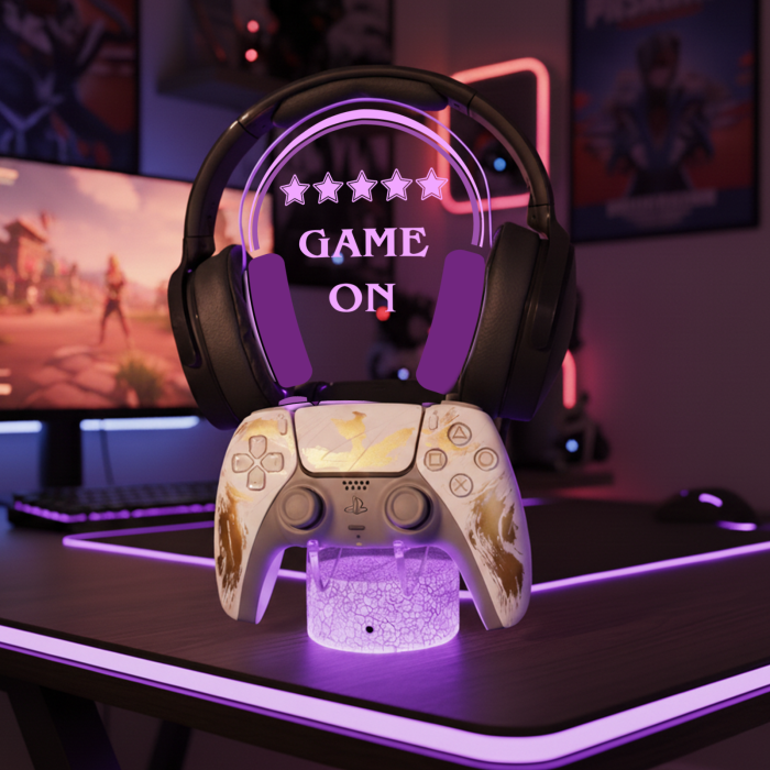 Suport LED personalizat pentru controller si casti Game On [5]