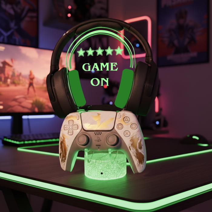 Suport LED personalizat pentru controller si casti Game On [4]