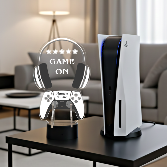 Suport LED personalizat pentru controller si casti Game On [3]