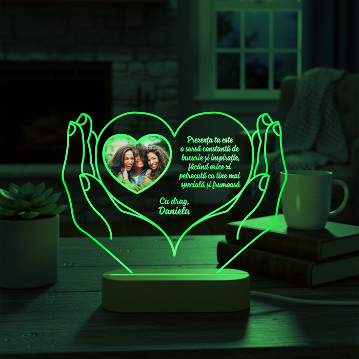 Lampa 3D LED personalizata pentru o persoana draga [2]