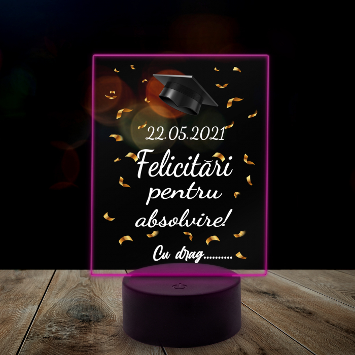 Lampa 3D personalizata cu datele bebelusului [6]