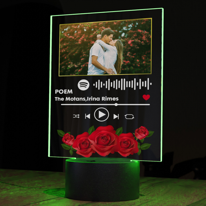 Lampa 3D iluminata personalizata cu melodia preferata (cod QR Spotify) [2]
